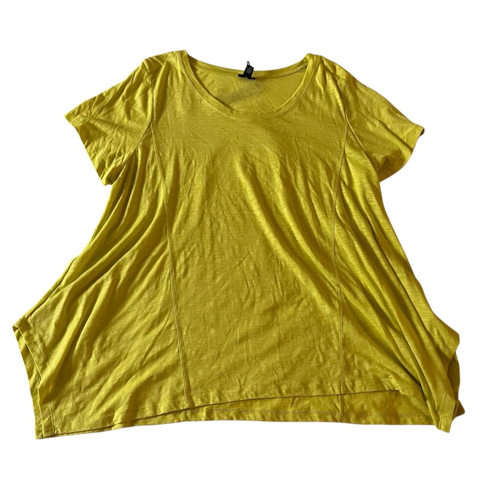 NWT Willi Smith Plus Size Lime Yellow Tunic Top Wmns 3X Casual Summer
